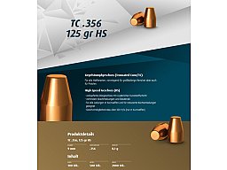 2000 St. H&N Geschosse .356 9mm TC HS 125grs - Kegelstumpf-Geschoss | Haendler&Nattermann High Speed