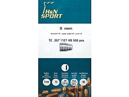 500St. H&N Geschosse .357 TC HS 127grs - 9MM | Haendler&Natermann High Speed | Bleigeschosse, Flach