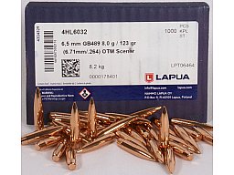 100St. LAPUA Geschosse 6,5mm(.264Dia.) - 123 - OTM SCENAR - #GB489