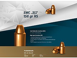 H&N Geschosse .357 SWC HS 158gr. 500St. (.357Mag)