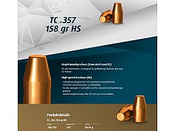 H&N Geschosse .357 TC HS 158gr. 500St. (.357Mag)