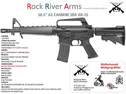 AR15 Retro A1 Carbine SBR Rock River Arms .223Rem. Neu Colt M16