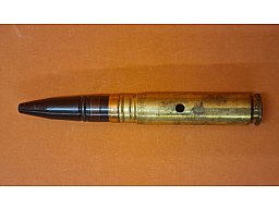 Sammler-/Dekomunition 23x115 AM-23 BZA OX Exerzier-/ Unterrichtspatrone API f. Bordkanone russisch
