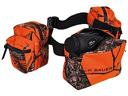 1 x J.P. SAUER & SOHN Jagdgurt Gürteltasche ORANGE Länge - 130cm | 3 geräumige wasserdichte Taschen