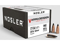 100 Stück NOSLER VARMAGEDDON Geschosse Cal 17 .172 .17 Hornet Remington 20gr FB Tipped 17210 Varmint