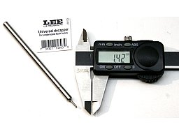 LEE UNDERSIZED Decapping Pin #91893 Zündhütchenausstoßer-Stift KLEIN 0.055'' 1,4MM für Nontox Zünder