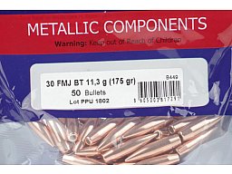 PPU Geschosse .30 - .308 in 175 Grain / 11,34 Gramm FMJ BT - 50 St. #B-449