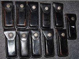 ***Leder Tasche für Magazine, Messer, usw. mit Druckknopf und Gürtelschlaufe ehmals BUND/BP/POL***