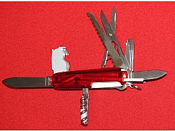 Victorinox Schweizer Taschenmesser mit vielen Funktionen, Lampe leuchtet noch