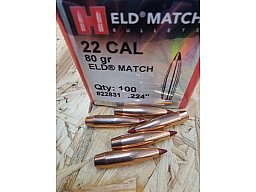 .22/.224/80grs. ELD Match Hornady 100 stk #22831#