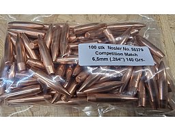 6,5mm/140grs HPBT Nosler No. 50379 Competition Geschosse 100 stk#