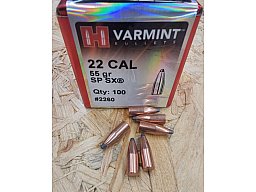 .22/.224/55grs SP SX Hornady No. 2260 Geschosse 100 Stk.