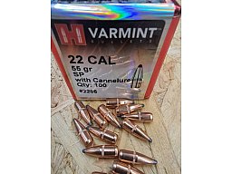.22/.224/55grs SP WC Hornady No. 2266 Geschosse 100 Stk.