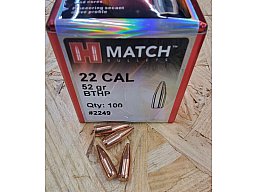 .22/.224/52grs Match Hornady No. 2249 Geschosse 100 Stk.