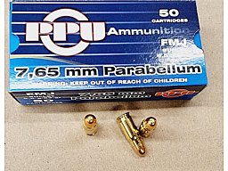 7,65mm Parabellum/93grs A-549 PPU FMJ 50 Stk.