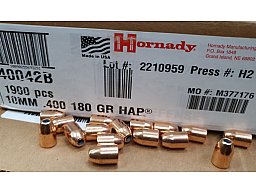 10mm/.400/180grs HAP Hornady Geschosse 100 stk #No.400421 #