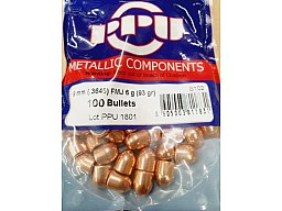 9mm/.3645/93grs FMJ Geschosse Makarov PPU B-102 500 stk