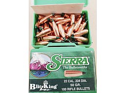 .22/.224/50 grs #No.1450# Sierra HV Blitzking Geschosse 100 stk.