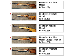 5x KK-Langwaffen .22 – Anschütz / Vostock – Vereinsbestand SV Diana 1910 Jügesheim e.V.