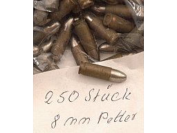 selten: 250 Stk. Patronen 8 mm Petter