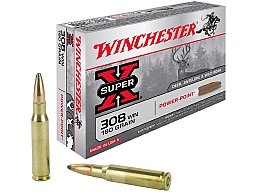 Winchester .308 Win. SUPER X Power-Point Teilmantel 11.66g/180grs.