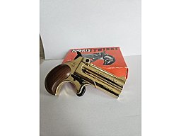 DERRINGER NORIS TWINNY Kal. 9mm K, PTB 599. Sammlerstück Gold
