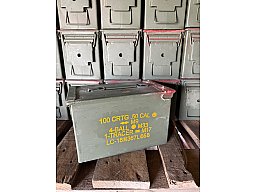Original US Army M2A2 .50 Cal Munitionskisten einheitliche Losnummern
