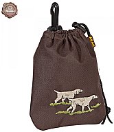 AKAH Snack-Tasche, Leckerli-Beutel für Hunde mit Stickerei | robust, auswaschbar |mit Gürtel-Clip