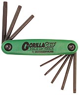 BONDHUS - GORILLA-GRIP - Schraubenzieher-Klapphalter TORX 8-Schlüsselgrößen: T6/T7/T8/T9/T15/T20/T25