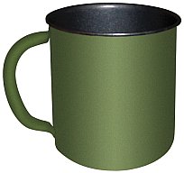 Feldbecher / Feldtasse 300 ml aus Metall mit Teflonbeschichtung - Oliv