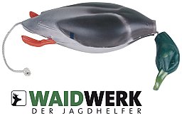 WAIDWERK Apportier-Stockente für die Hundeausbildung | Wasserjagd-arbeit | 45cm - zweiteilig Dummy