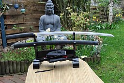 Handgeschmiedete Shirasaya Schwarz Katana Schwert