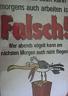 Blechschild 20x30 cm Wer abends säuft...