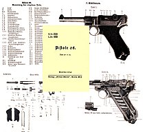 Nachdruck Wehrmacht Dienstvorschrift Pistole P08 von 1936