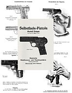 Nachdruck Bedienungsanleitung Pistole Dreyse M1907