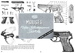 Nachdruck Bedienungsanleitung Pistole Mauser HSC im Cal. 7,65 mm