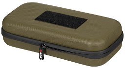 Tasche Hartschale Groß 26 x 12 x 6,5 cm Oliv mit Klettschlaufen + Innenfach mit Organizer