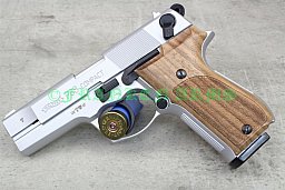 Walther P88 Compact 9mm P.A. vernickelt Holzgriffschalen inkl. 50-Schuss Versandkostenfrei 316.02.03