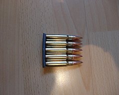 Dekomunition .308/7,62x51, 5 Stück auf Ladestreifen