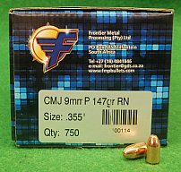 Frontier Geschosse 9mm 750 Stk. .355 RN 147grain