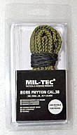 Kaliber. 38 - 9mm LAUFREINIGUNGSSCHNUR mit integrierte KUPFERBÜRSTE - NEU