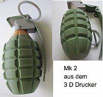 - 10 % US MK2 Handgranate deko inert WW2 Nachbildung