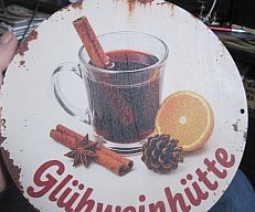 GLÜHWEINHÜTTE hier als Kopie rund 20 cm