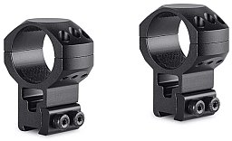 HAWKE Taktische Ringmontage Aluminium 30mm Mittelrohr für 9-11mm Schiene Bauhöhe EXTRA HOCH = 23mm