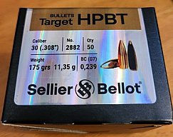 50 Stück S&B Sellier&Bellot Geschosse 30 (.308) Target HPBT 175 grs / 11,35 g #2882