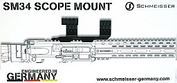 SCHMEISSER SM34 SCOPE MOUNT SM-34 Einteilige Zielfernrohrmontage AR15 AR10 Blockmontage Pica T6 Alu.
