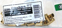 50 Stück S&B | Sellier&Bellot Wiederladehülsen S+B 9mm Luger 9x19 Nato Boxer o. Zündhütchen V316202