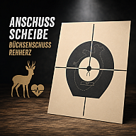 Anschuss Spiegel für Büchsenschuss 100 m Rehherz Target