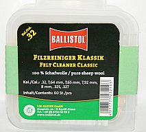60x BALLISTOL Reinigungsfilze/Filzreiniger KLASSIK Cal .32 | 100%Schafwolle | 8mm/.323/7,92mm/325-7