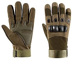 Taktische Handschuhe Vollfinger Oliv – Knöchelschutz · Größe XL